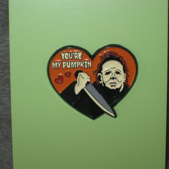 Horror Halloween Michael Myers You're My Pumpkin Enamel Pin 251031A2 - Picture 5 of 6